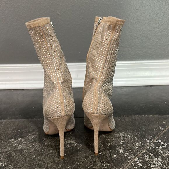 Schutz Sybil Suede & Rhinestone Sock Booties 8.5B NWOB - Picture 5 of 9